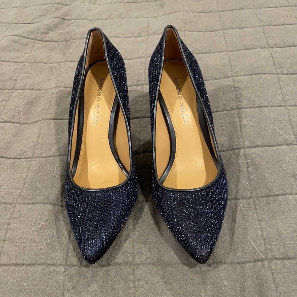 Navy blue high heels. Only worn a few times.
